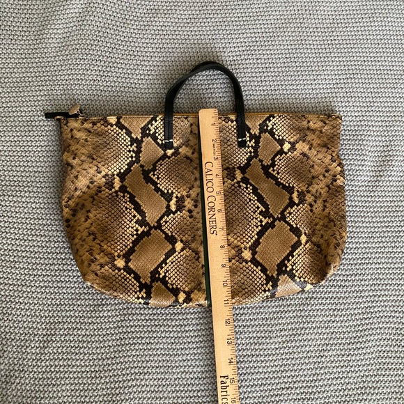 Clare V. Attaché Snake Embossed Goatskin Tote - Picture 15 of 16